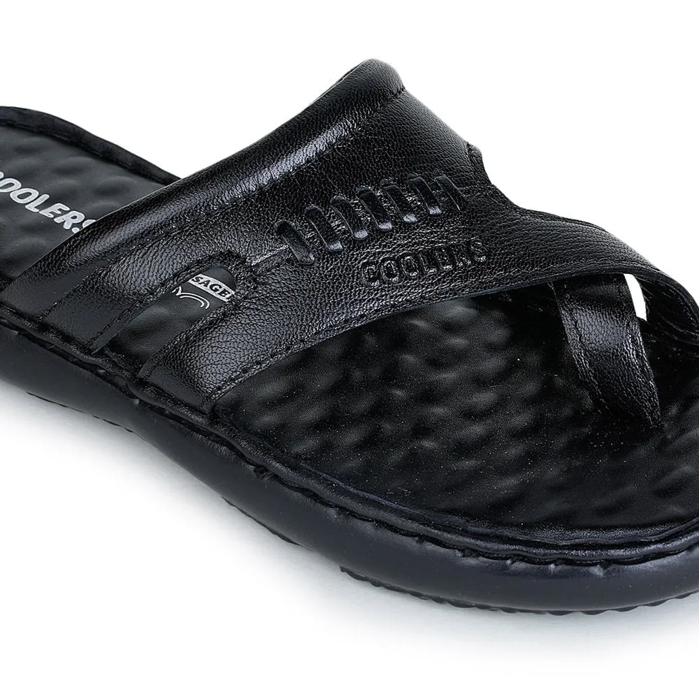 Jelly Slide Sandals Coolers Casual Black Toe Ring Slippers For Men MONLIGHT-4 By Liberty