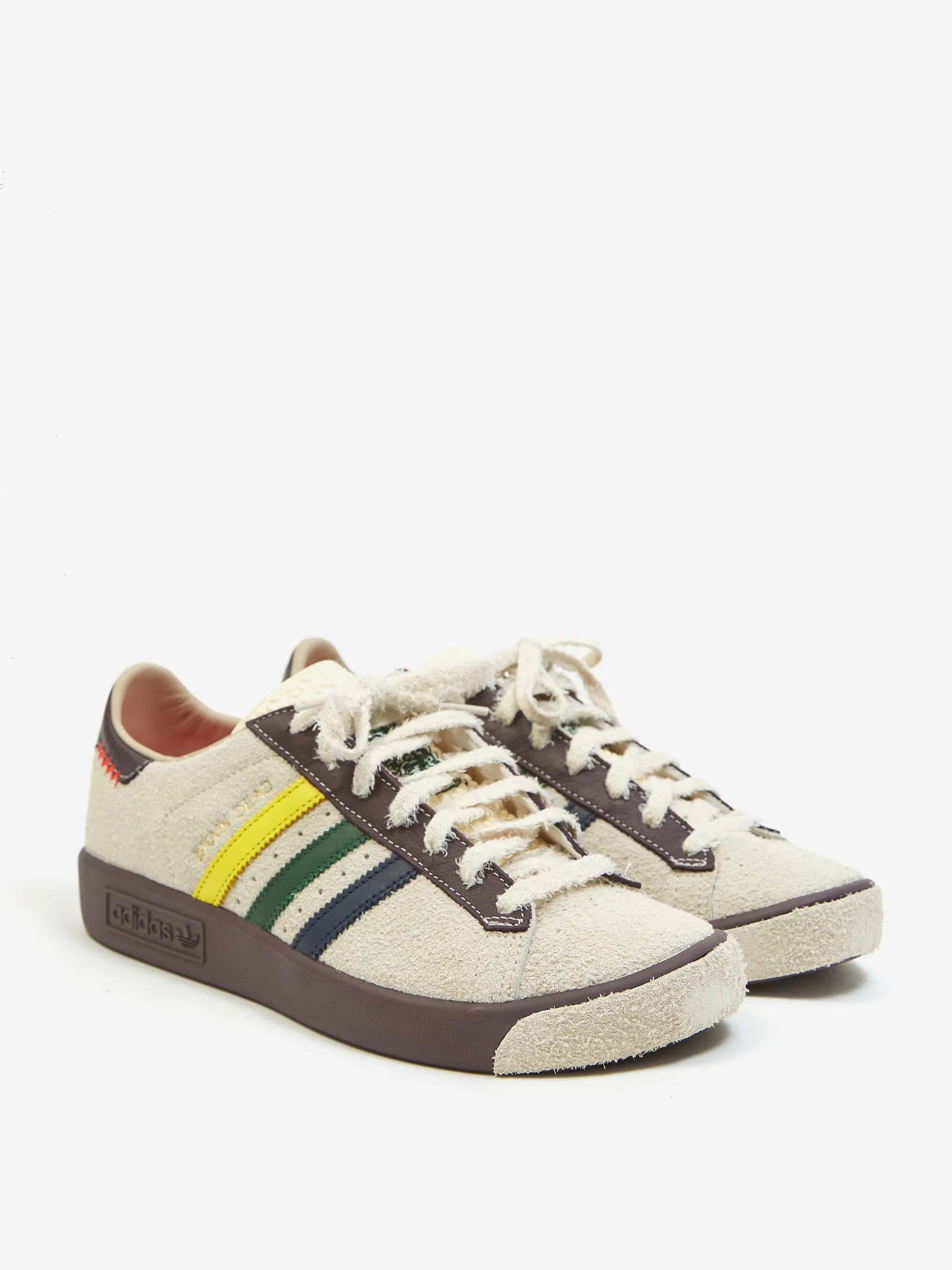 Adidas Shoes High Top Adidas x Brain Dead Forest Hills - Crew White/Panton/Night Red