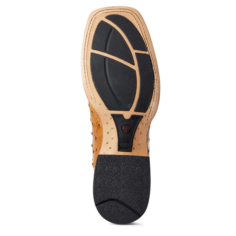 Lexington Boots Ariat Gallup Tan Full Quill Ostrich Boot