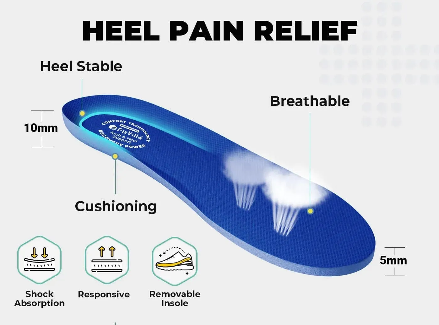 FitVille Men's EasyTop Recovery Sandal V4 Fisherman Jelly Sandals