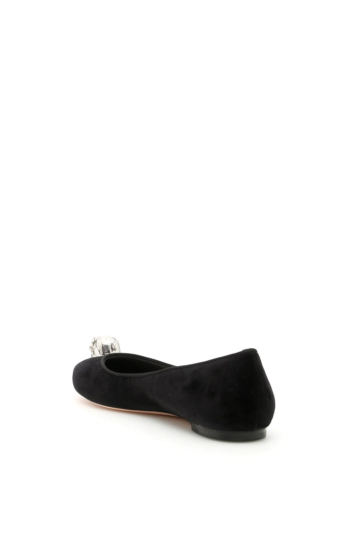 Alexander McQueen Velvet Skull Detail Ballet Flats Good Dress Shoes
