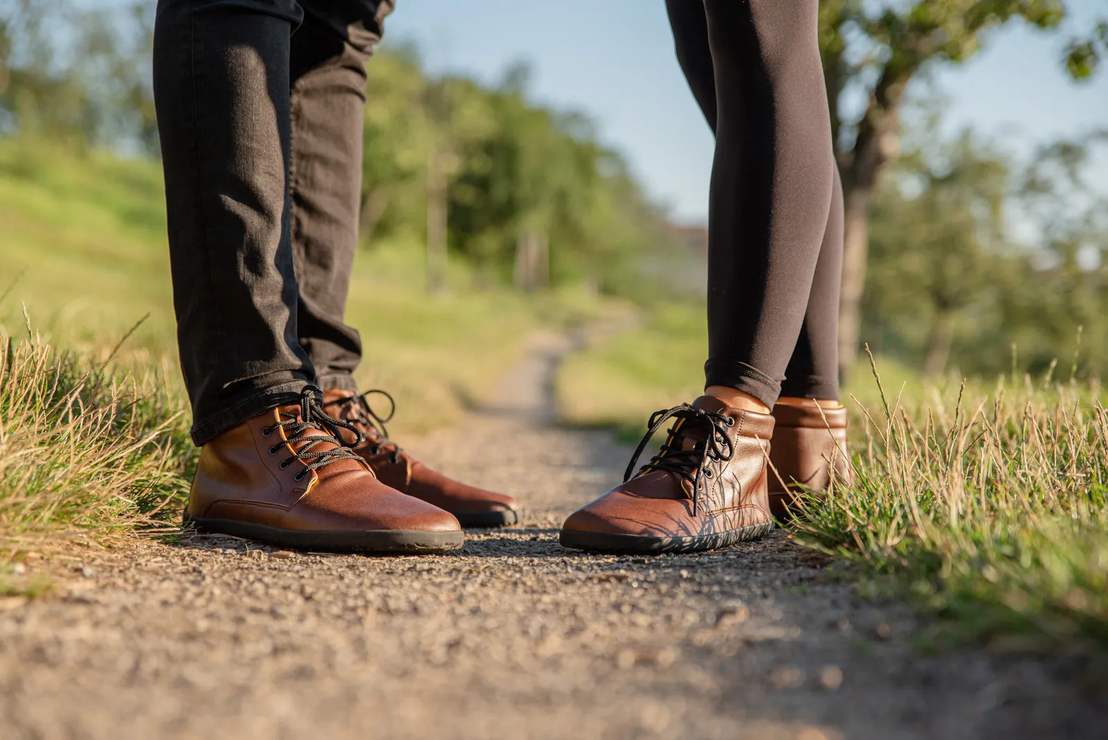 Sundara Ankle Barefoot Womens Boots - Light Brown Waterproof Shoes Without Laces