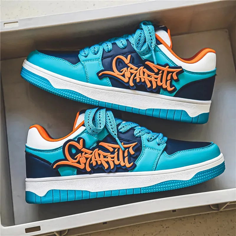 Semi Formal Flat Shoes Fashion Blue Designer Skateboard Shoes Men
