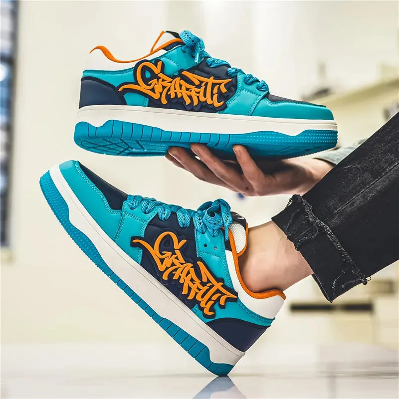 Fashion Blue Designer Skateboard Shoes Men Bike Shoes For Pedals