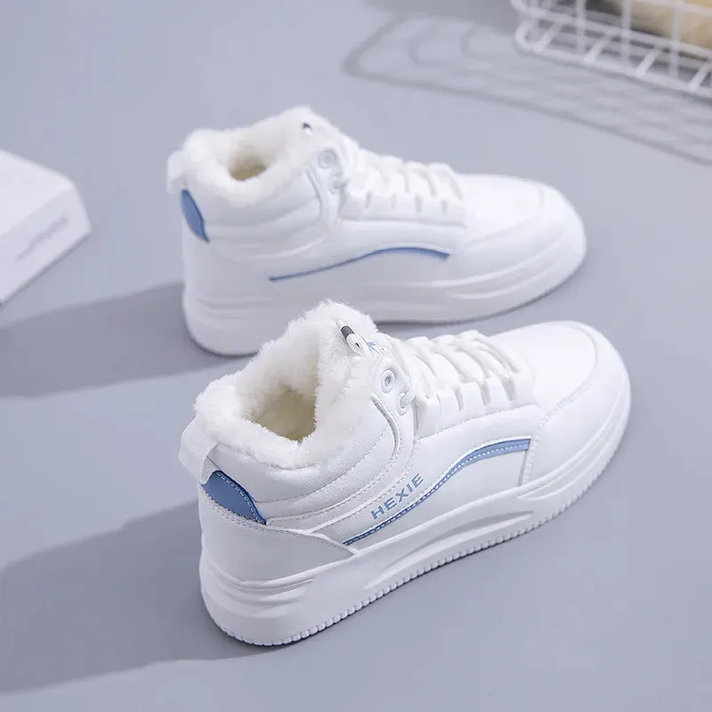 Winter Ladies Shoes  new Lace up women Sneakers Snow Ankle Boots Waterproof kodez Waterproof Rain And Garden Shoe