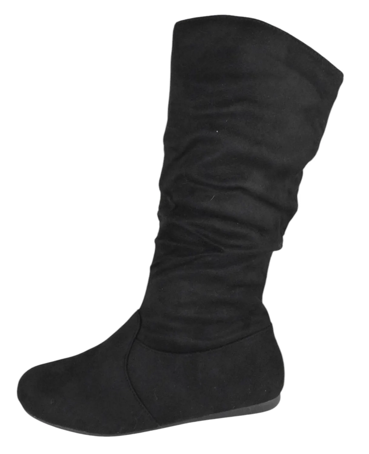 Leather Shoes For Flat Feet SELENA-23 Black Suede Forever