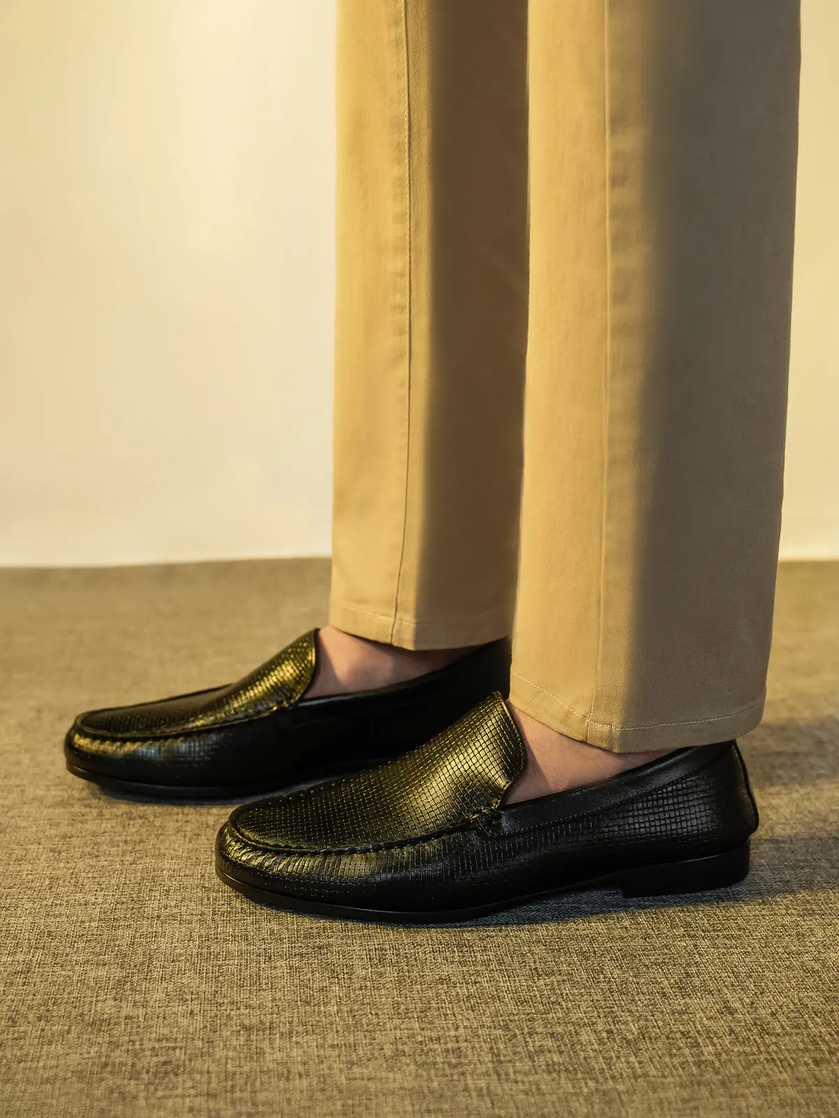 Men "FELIPE" Penny Keeper Casual Slip-On Leather Moccasins Best Shoes For Wide Flat Feet