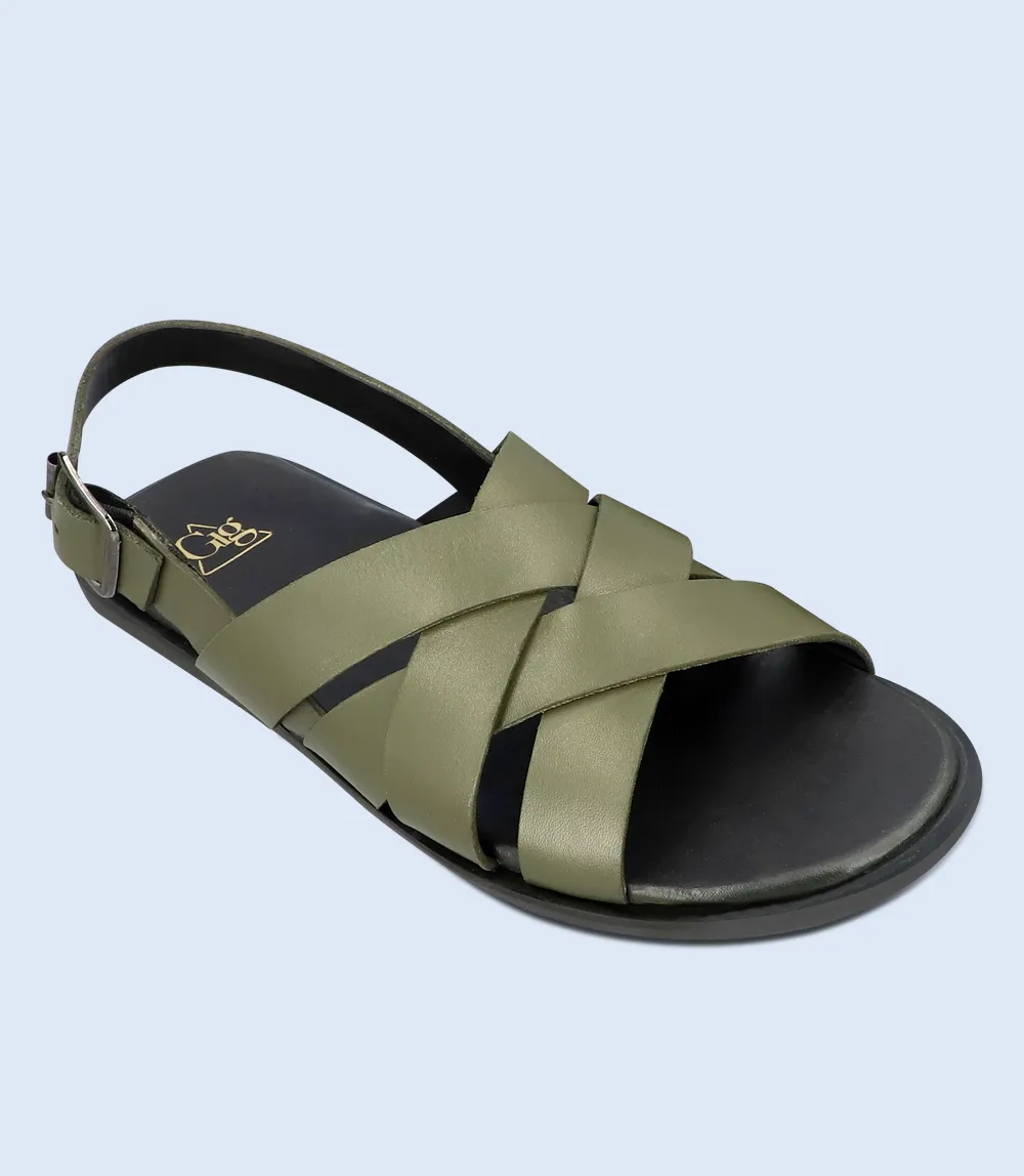 BM5590-OLIVE-Men Sandal Cute Comfortable Walking Sandals