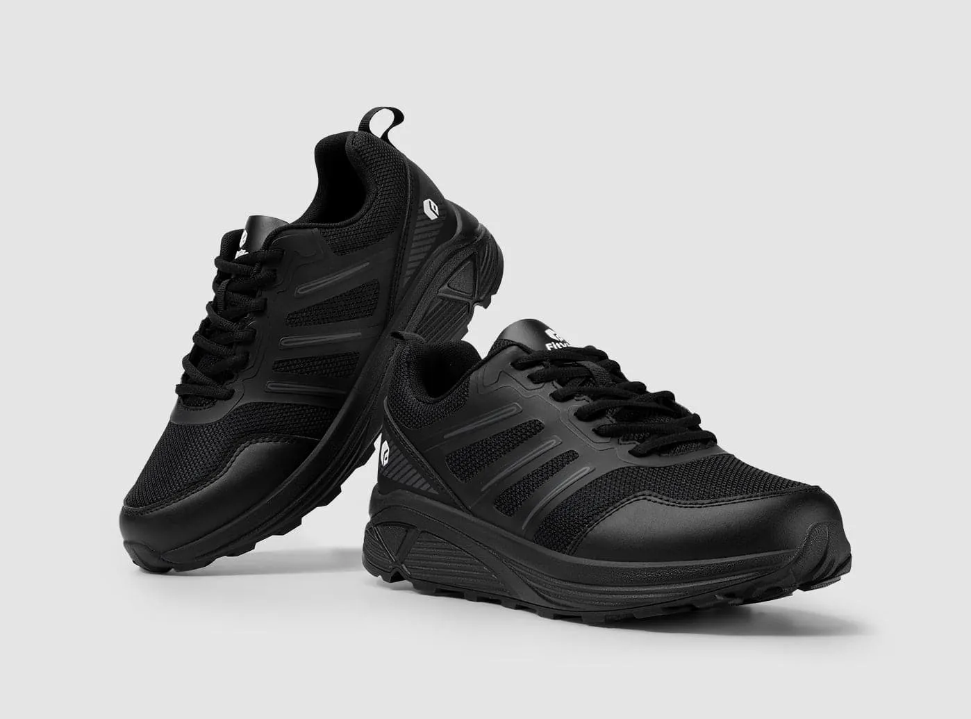 FitVille Men's AllTraction Trail Running Shoes V1 Flat Shoes With Strap Across Foot