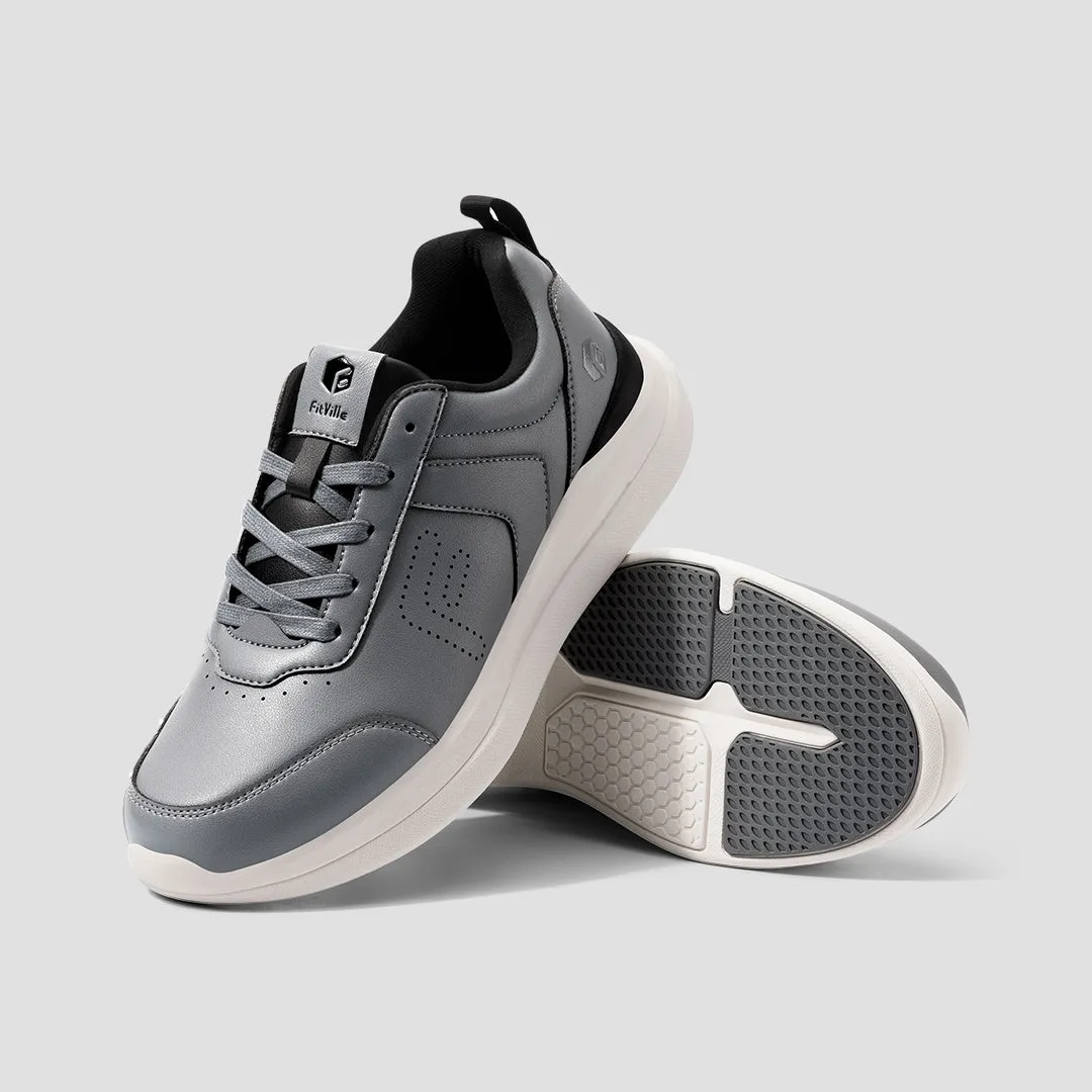 Shoes Flat Rockstuds FitVille Men's BriskWalk Deluxe Lace-up Business Casual Sneaker