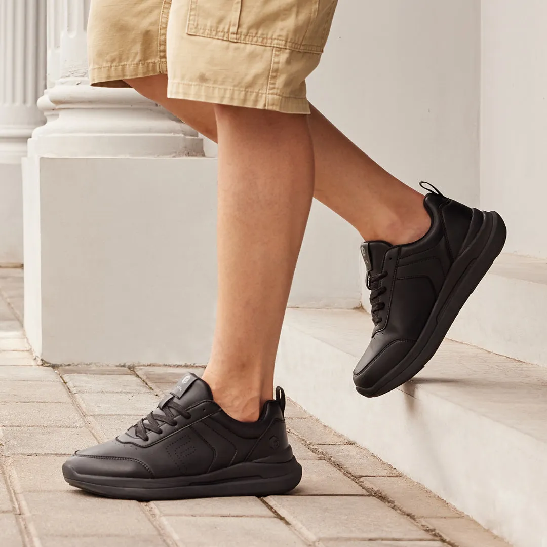 FitVille Men's BriskWalk Deluxe Lace-up Business Casual Sneaker Flat Shoe Cabinet