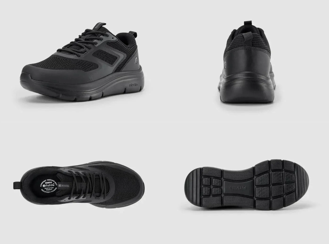 Discount Flats Shoes FitVille Men's Cloud Wanderer V19