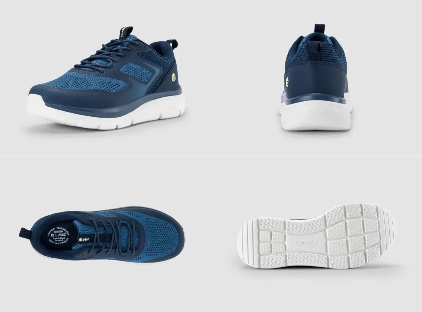 Flat Dance Shoes Ballroom FitVille Men's Cloud Wanderer V19