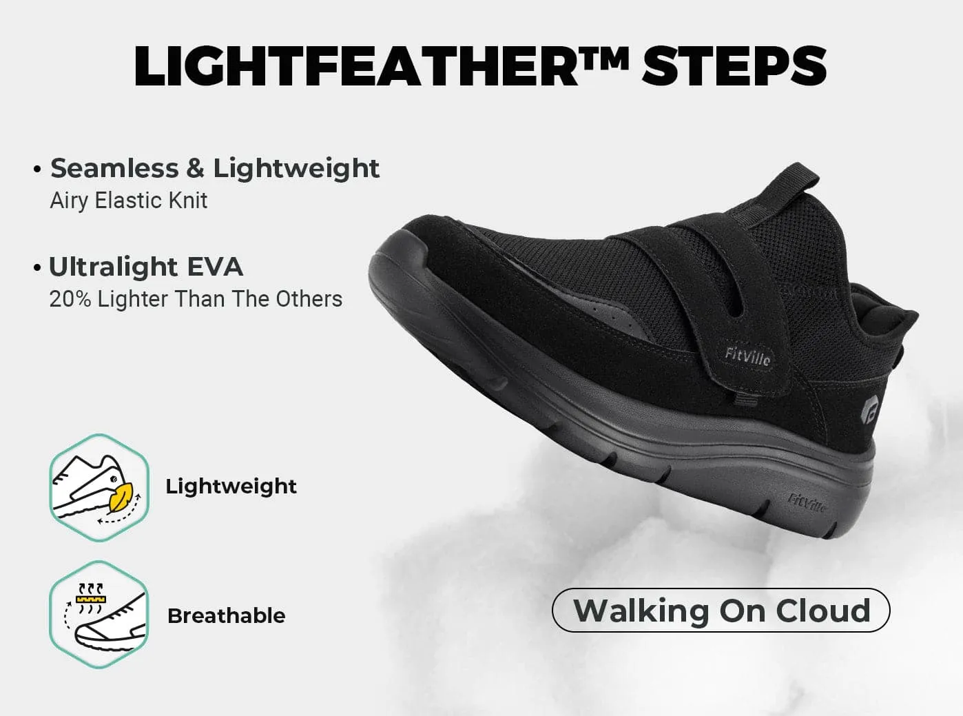 FitVille Men's Cloud Wanderer V5 Unique Wedding Shoes Flats