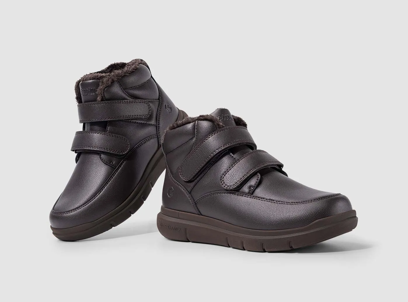 FitVille Men's CozyCore Winter Boots V5 Crystal Flat Shoes