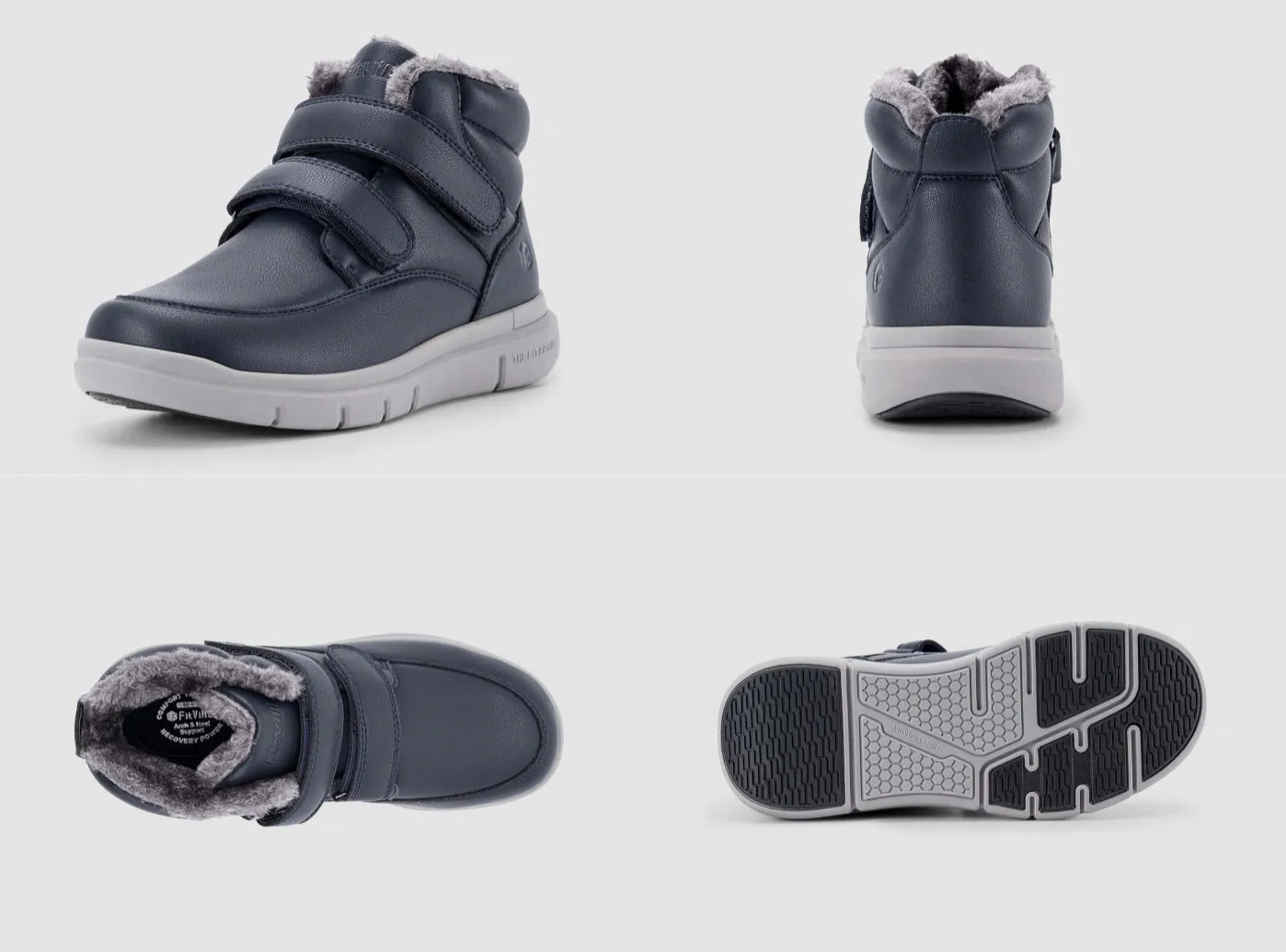 FitVille Men's CozyCore Winter Boots V5 Comfortable Bridal Shoes Flats