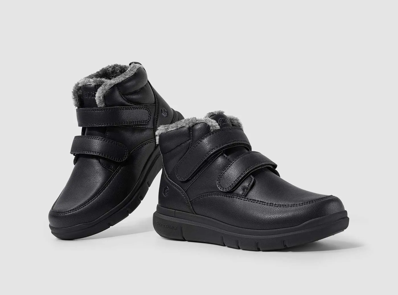 FitVille Men's CozyCore Winter Boots V5 Shoes For Flat Footed Person