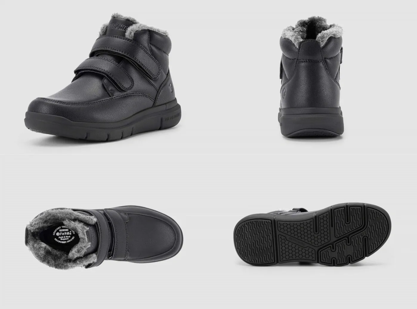 FitVille Men's CozyCore Winter Boots V5 Racing Flats Vs Running Shoes