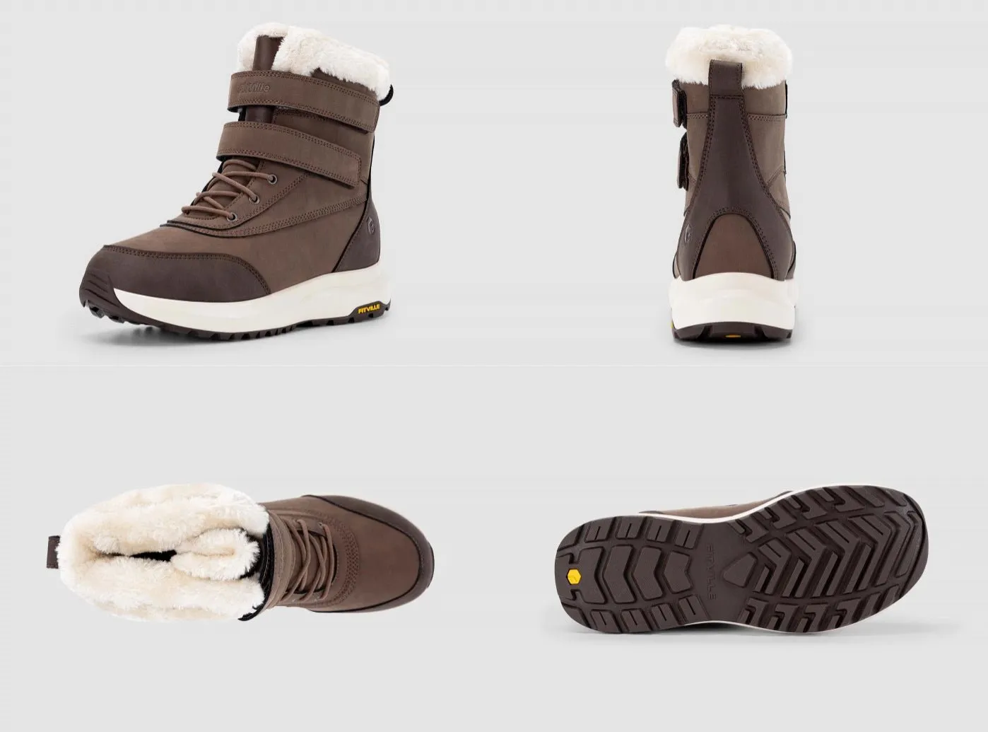 FitVille Men's CozyCore Winter Boots V7 Bunny Flat Shoes