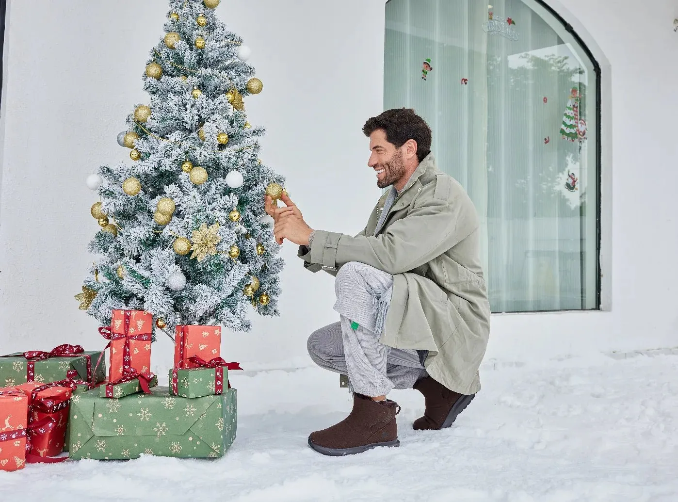 FitVille Men's CozyCore Winter Boots V9 Rainbow Shops Flat Shoes