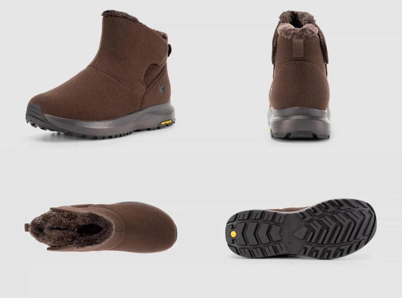 FitVille Men's CozyCore Winter Boots V9 Clipless Flat Shoes