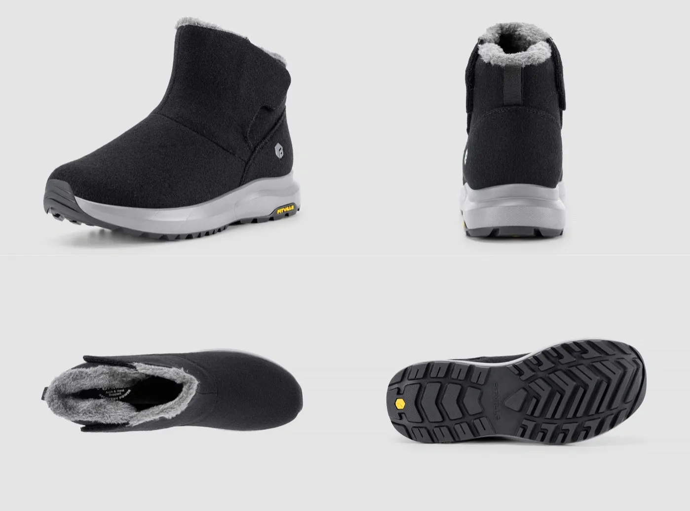 Leather Flat Shoes Australia FitVille Men's CozyCore Winter Boots V9