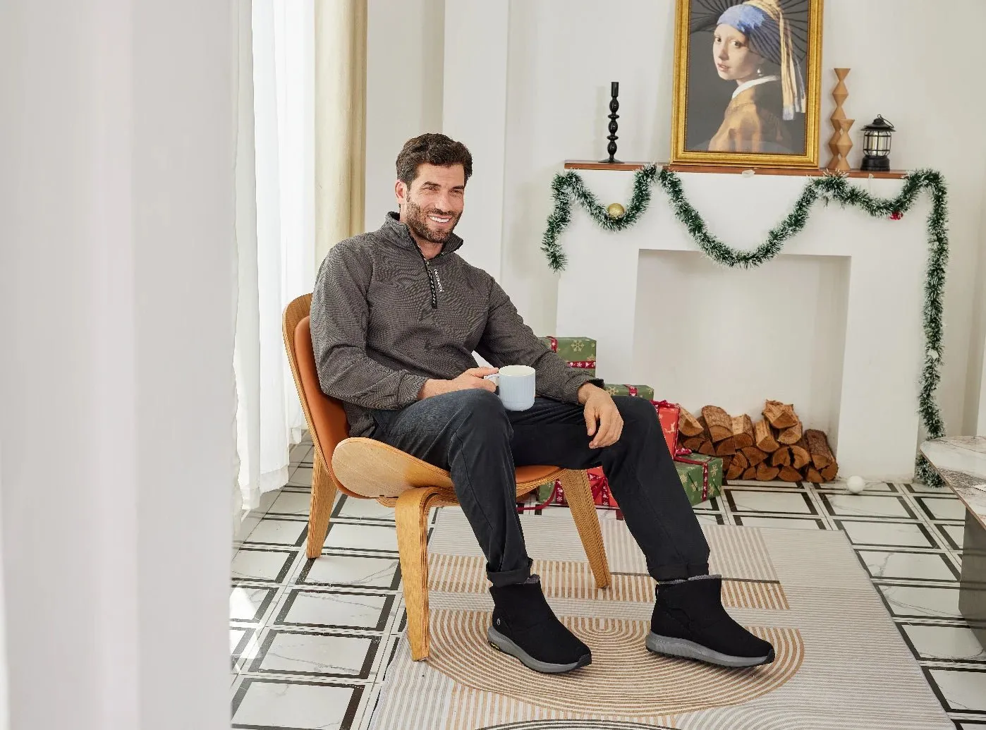 FitVille Men's CozyCore Winter Boots V9 Training Shoes For Feet