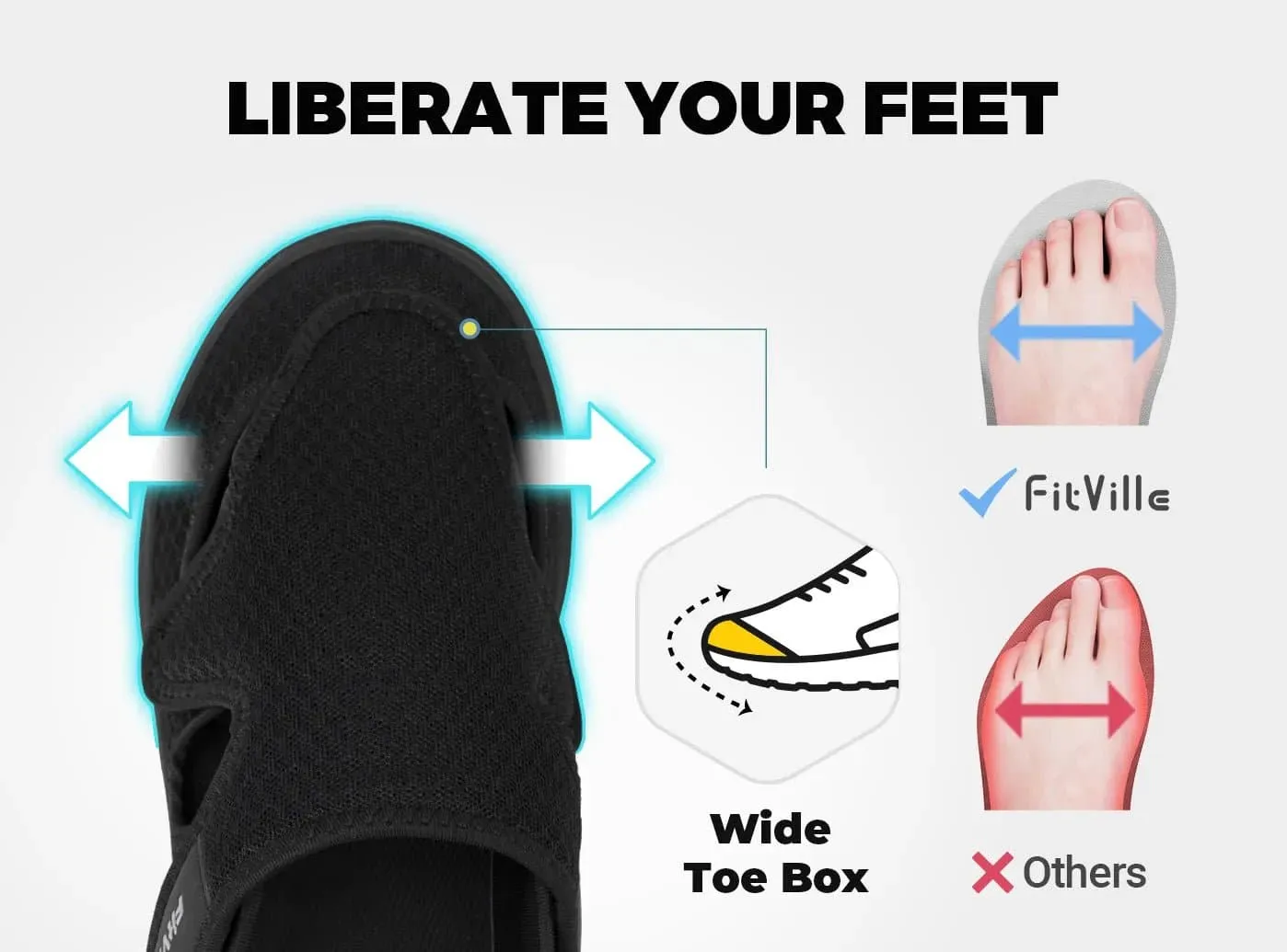 FitVille Men's EasyTop Recovery Sandal V5 Most Comfortable Sandals For Walking