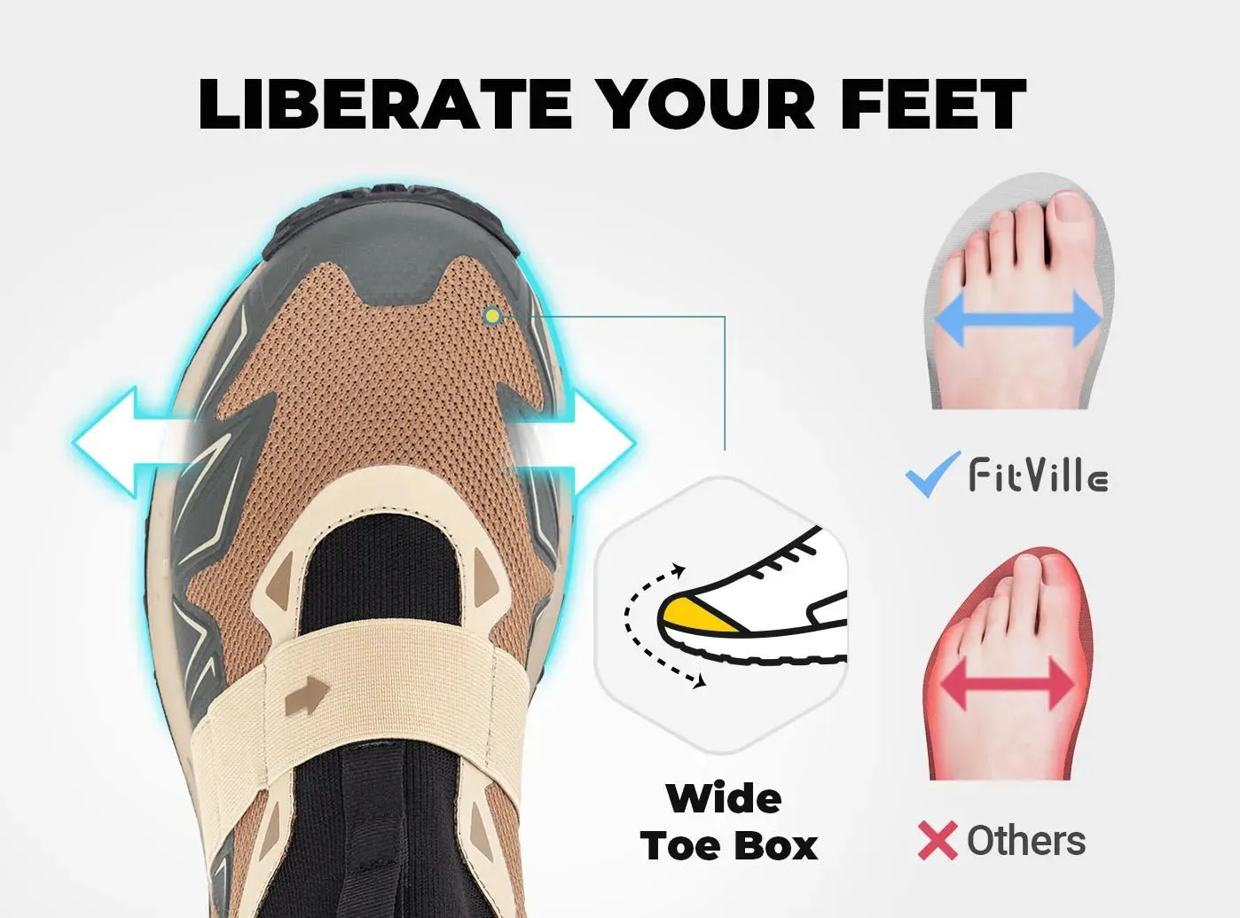 FitVille Men's Low-Top LugMax Hiking Shoes V4 Flats Shoes For Sale