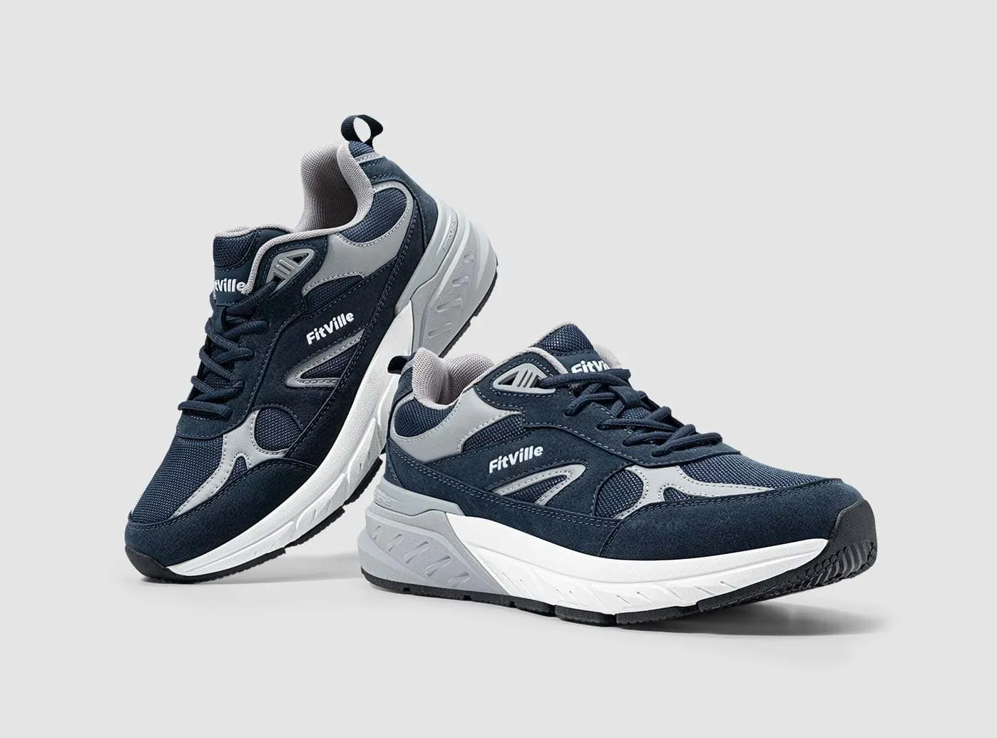 FitVille Men's Rebound Neo Walking Shoes V1 Best Shoes For Runners With Flat Feet