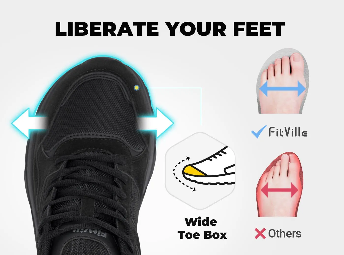 Shoes Wedding Flats FitVille Men's Rebound Neo Walking Shoes V2