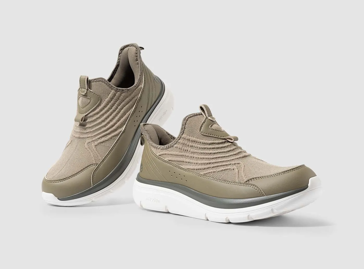 Walking Shoes For People With Flat Feet FitVille Men's Step Ease Slip-On Walking Shoes V1