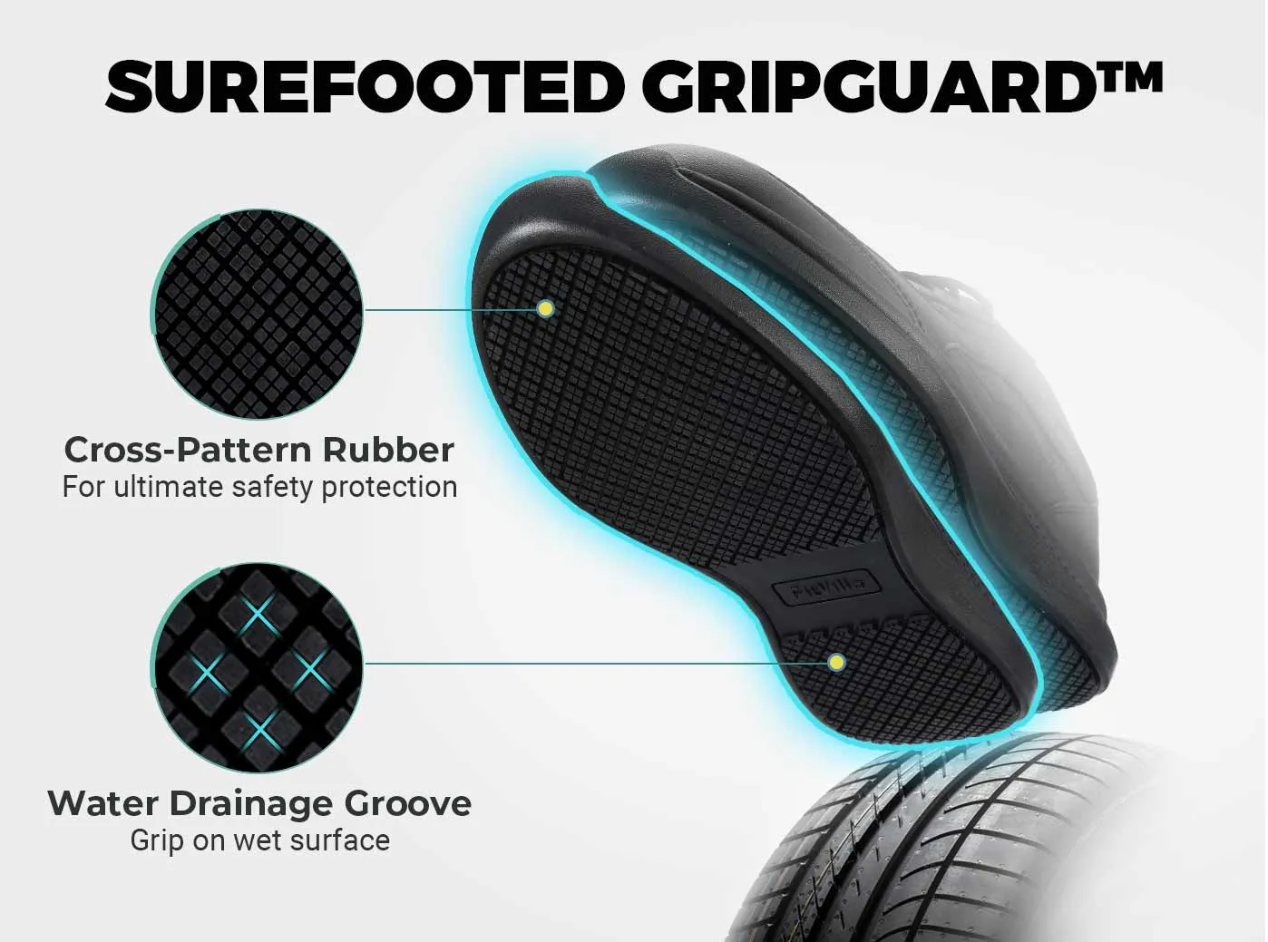 Flat Shoe Emoji FitVille Men's TopGrip SR Work Shoes V2