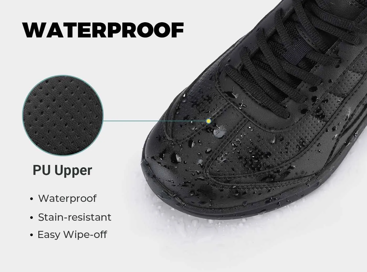 FitVille Men's TopGrip SR Work Shoes V2 Cushion Running Shoes For Flat Feet