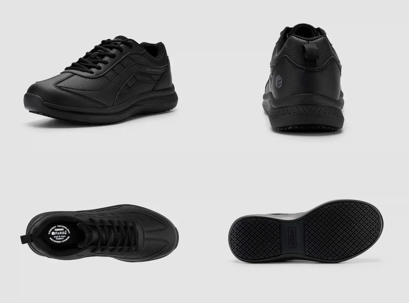 FitVille Men's TopGrip SR Work Shoes V2 Mountain Bike Shoes Flat Pedals