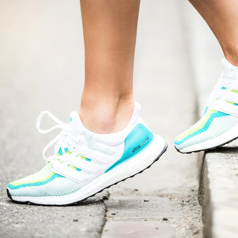 ADIDAS ULTRA BOOST - Halo-White-Semi Solar Slime Indoor Adidas Soccer Shoes