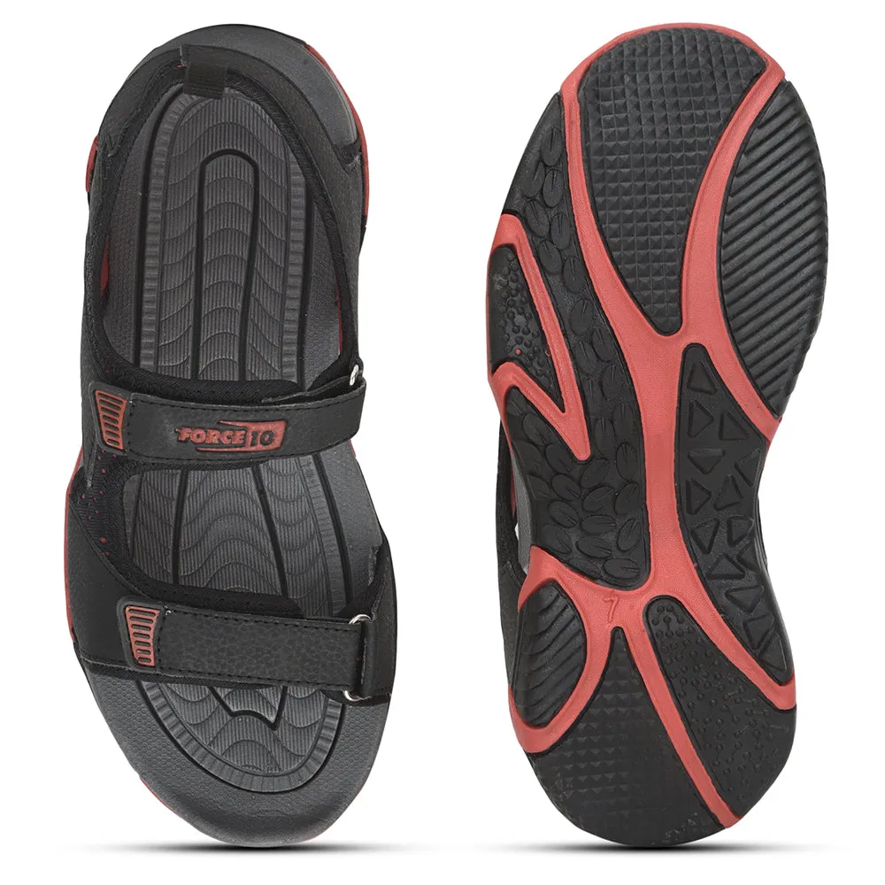 Seashell Sandals Force 10 By Liberty BLAIR-3 Black Sporty Sandal For Men