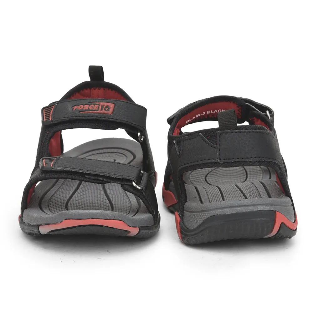 Force 10 By Liberty BLAIR-3 Black Sporty Sandal For Men Sale Sandals Uk