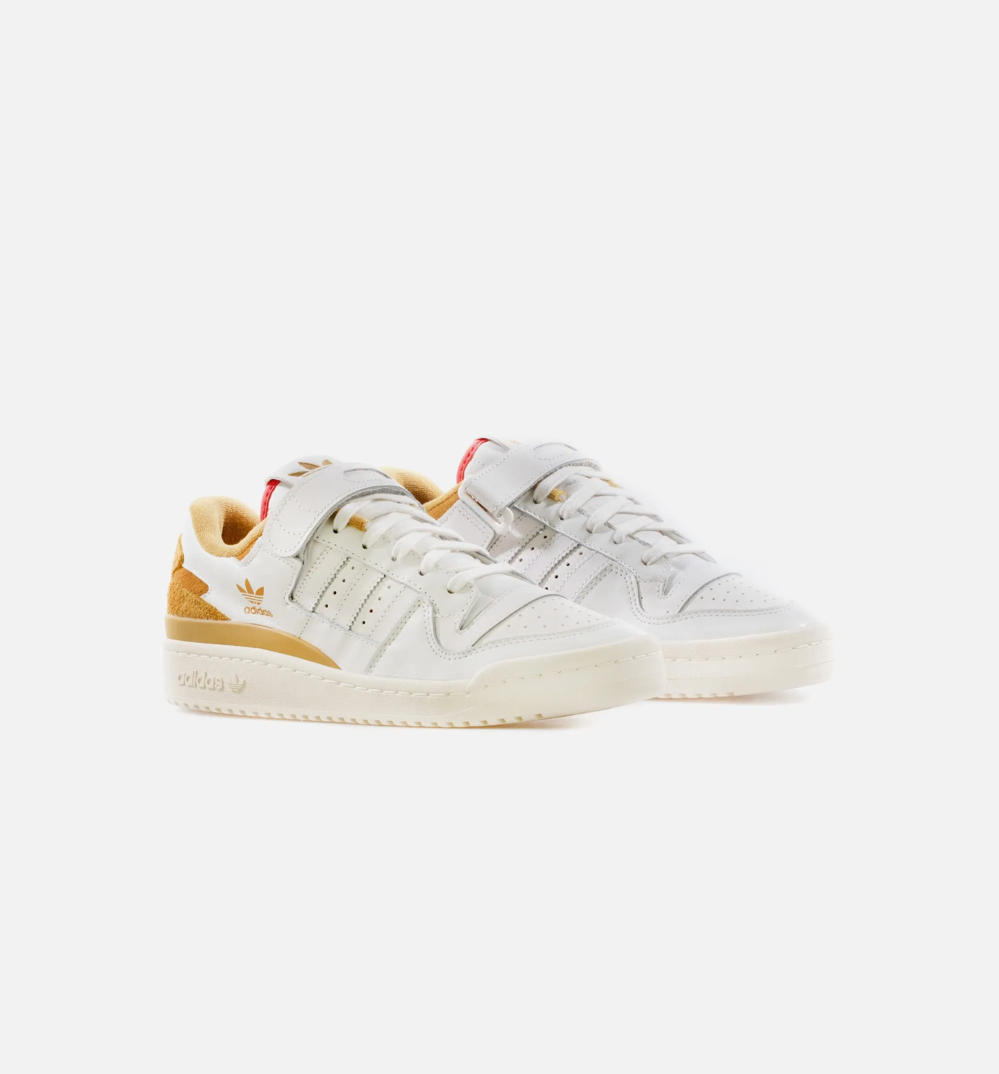 Palace Adidas Shoes Forum 84 Low Mens Lifestyle Shoe - Cream White/Victory Gold /Red