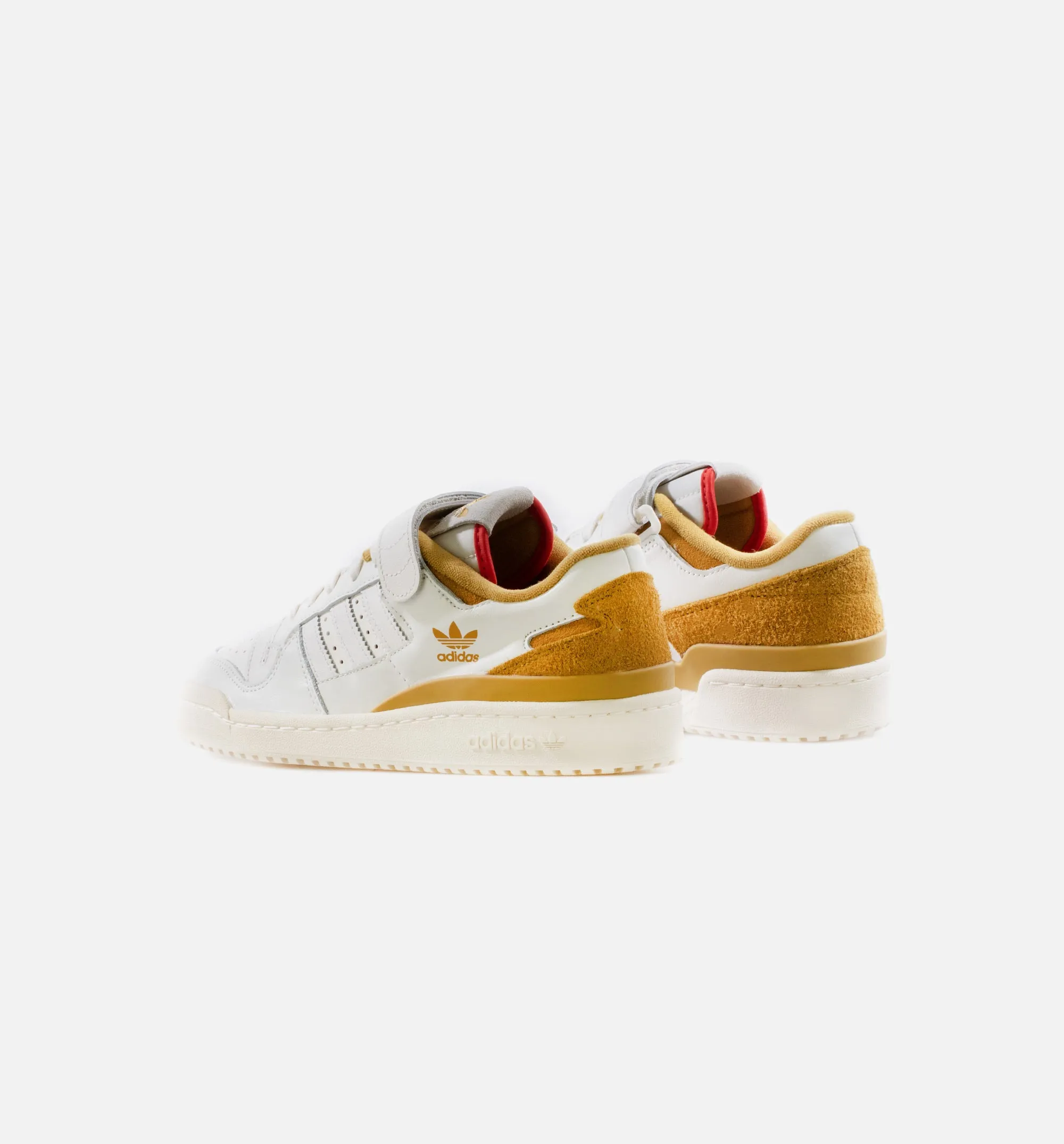 Forum 84 Low Mens Lifestyle Shoe - Cream White/Victory Gold /Red Adidas Dad Shoe