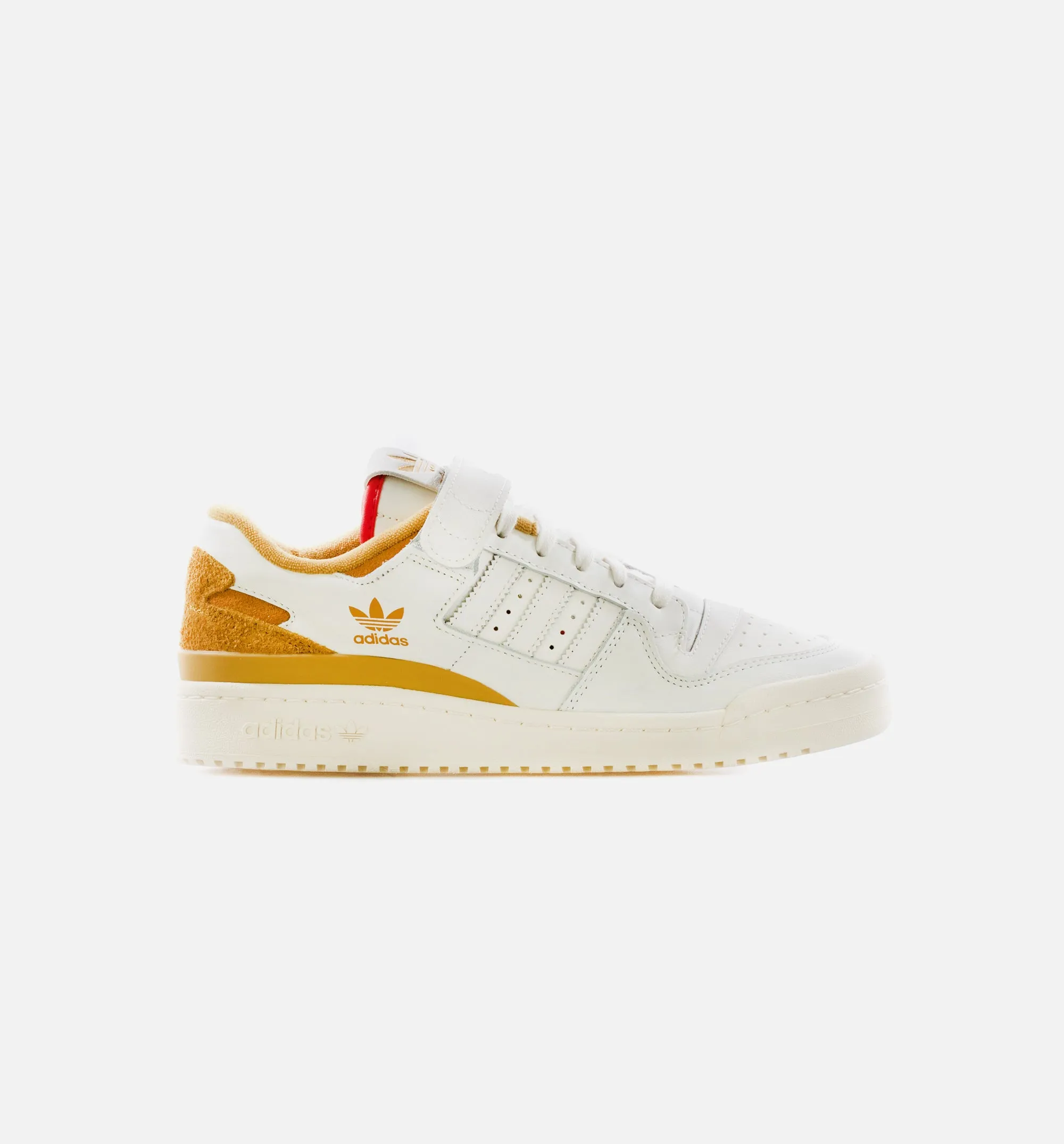 Adidas School Shoes Forum 84 Low Mens Lifestyle Shoe - Cream White/Victory Gold /Red