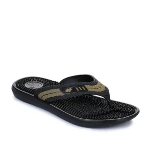 A-HA Casual Black Flip Flop For Men ACCUPLUS-1 By Liberty Pop Sandals