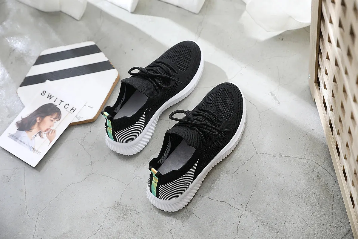 White Breathable Mesh Sports Sneakers for Women D&g Sneakers