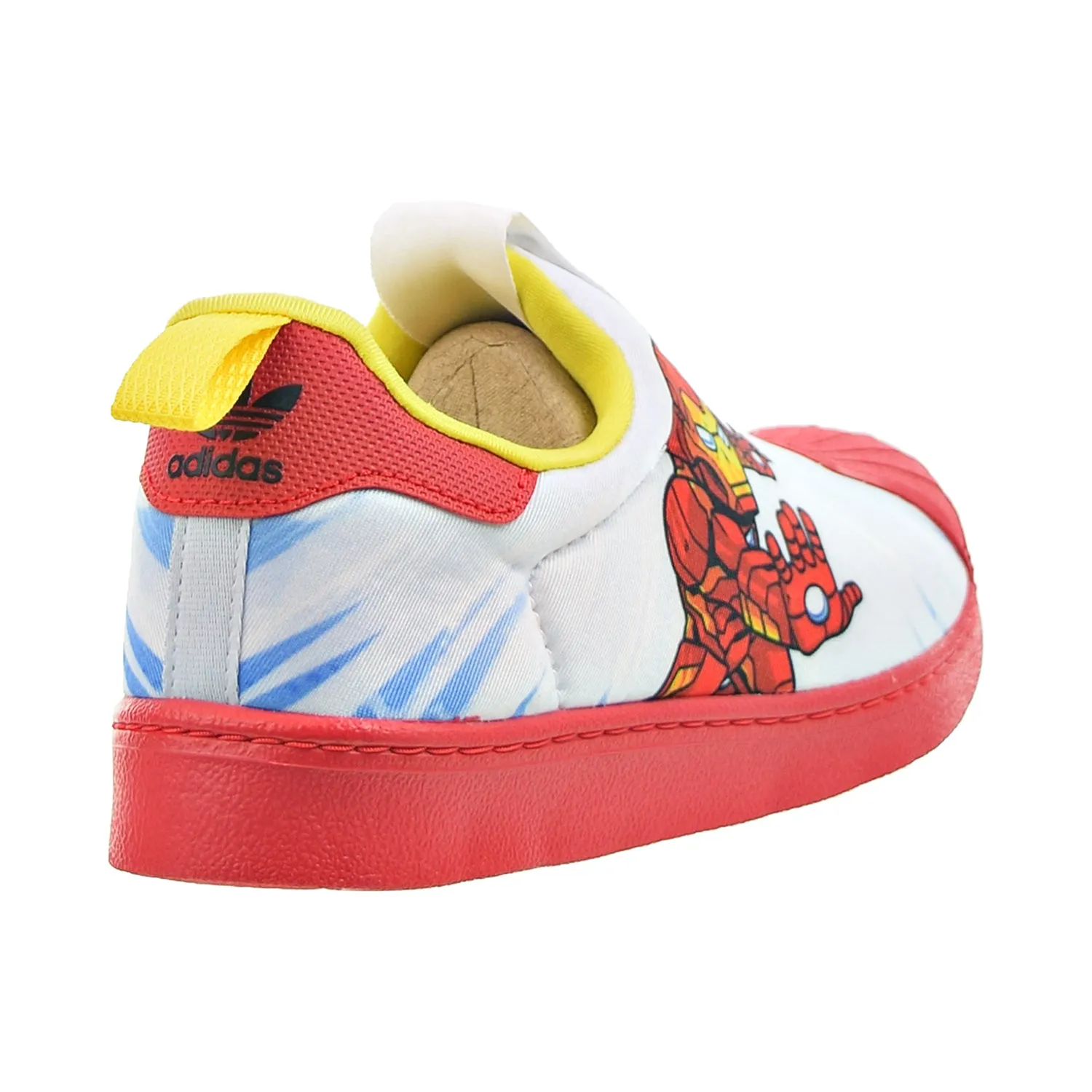 Adidas X Marvel Superstar 360 C "Iron Man" Little Kids' Shoes Cloud White-Red Adidas Shoes Racer