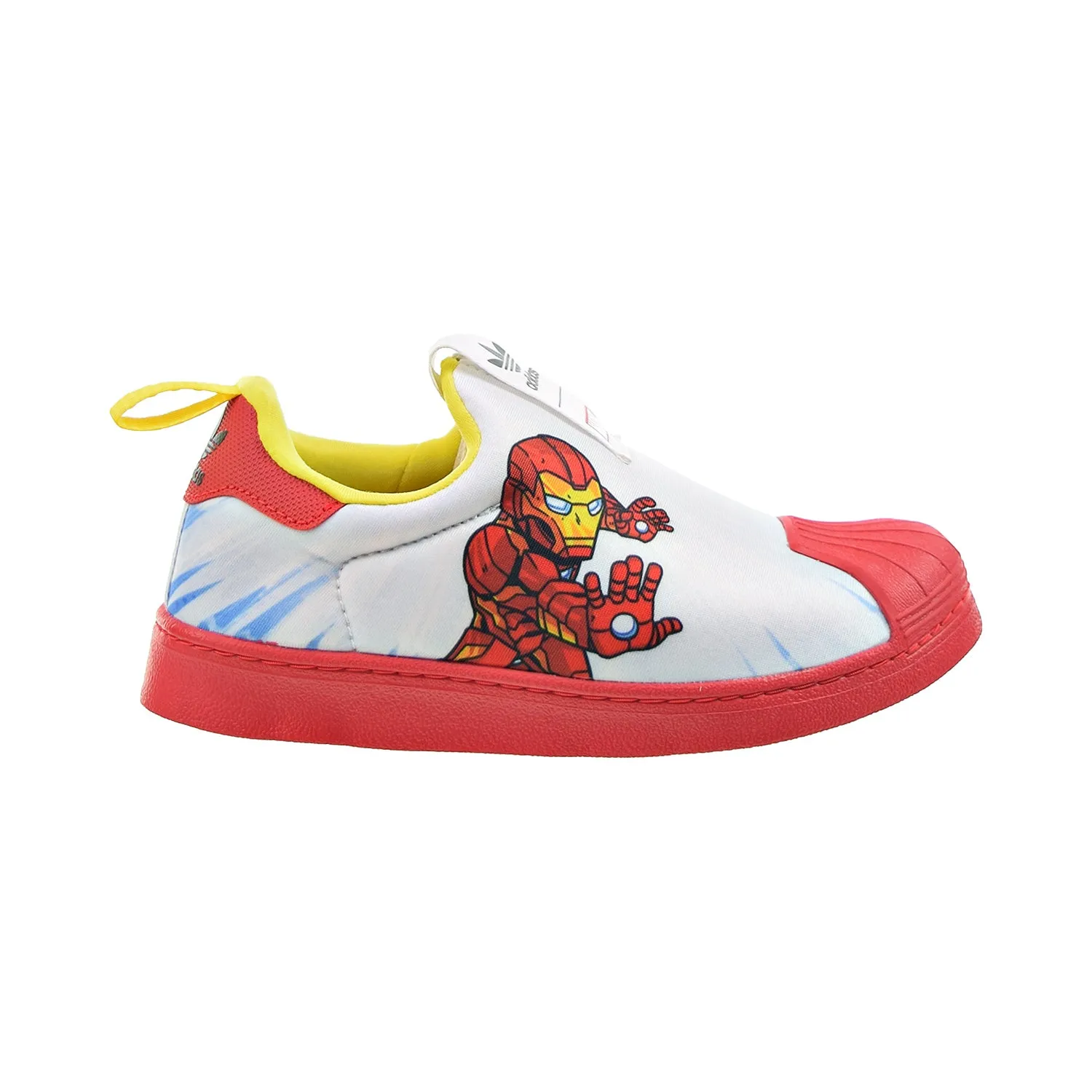 Adidas Sambas Shoes Adidas X Marvel Superstar 360 C "Iron Man" Little Kids' Shoes Cloud White-Red