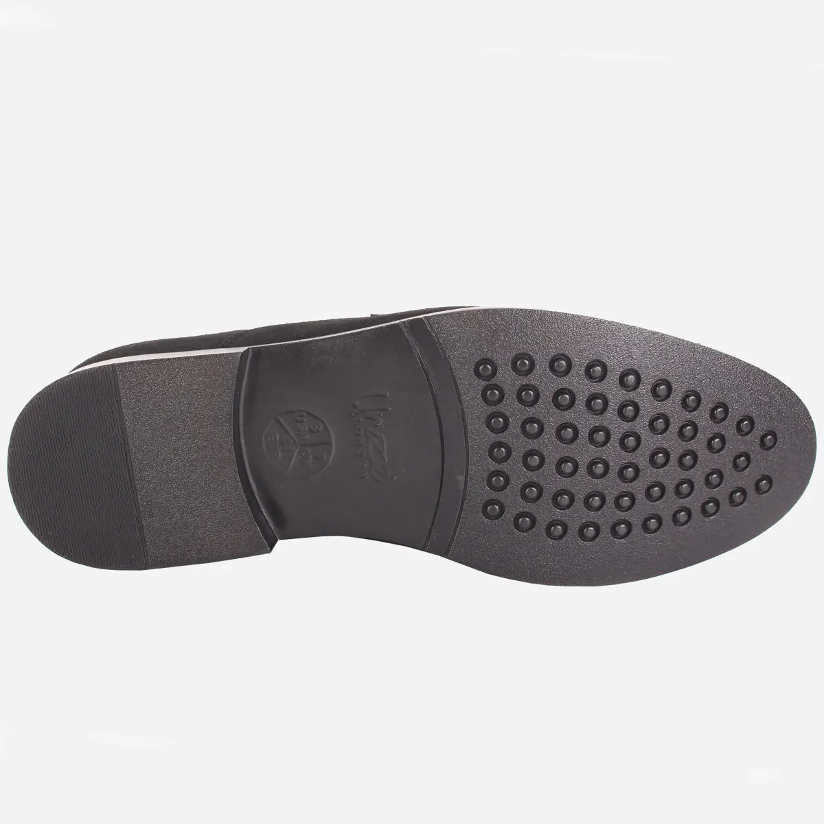 Dressy Silver Flat Shoes Mens "NAIMAR" Leather Slide In Loafers Shoes