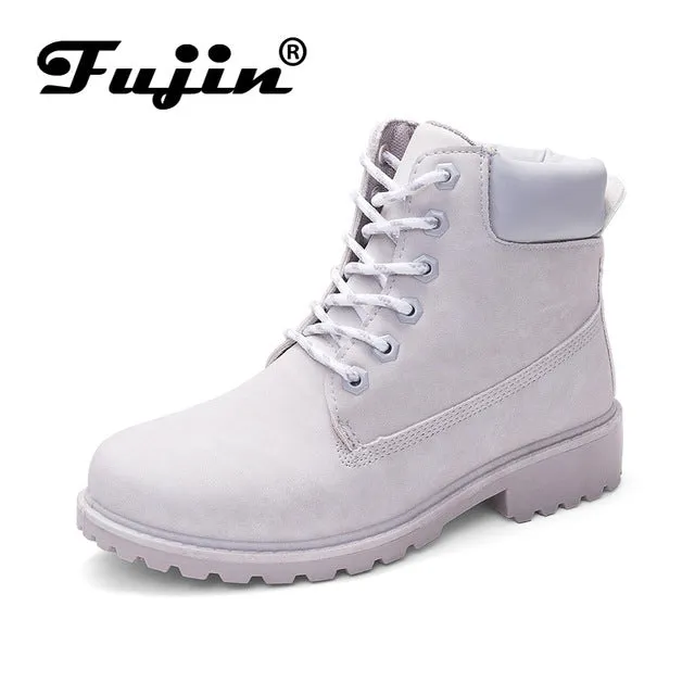 Fujin 2019 SPRING Winter plush Warm Women winter boots shoes Wedge Casual Shoes Outdoor Waterproof Height Increasing Snow Boots Nova 3 Waterproof Trail-running Shoes