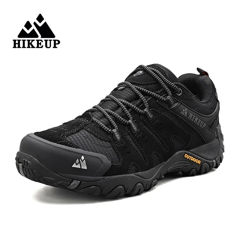 Hiking Shoes Nz HIKEUP Men's Hiking Shoes Suede Leather Outdoor Shoes Wear-resistant Men Trekking Walking Hunting Tactical Sneakers