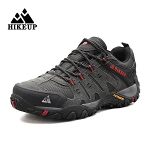 Shoes Rock Climbing HIKEUP Men's Hiking Shoes Suede Leather Outdoor Shoes Wear-resistant Men Trekking Walking Hunting Tactical Sneakers