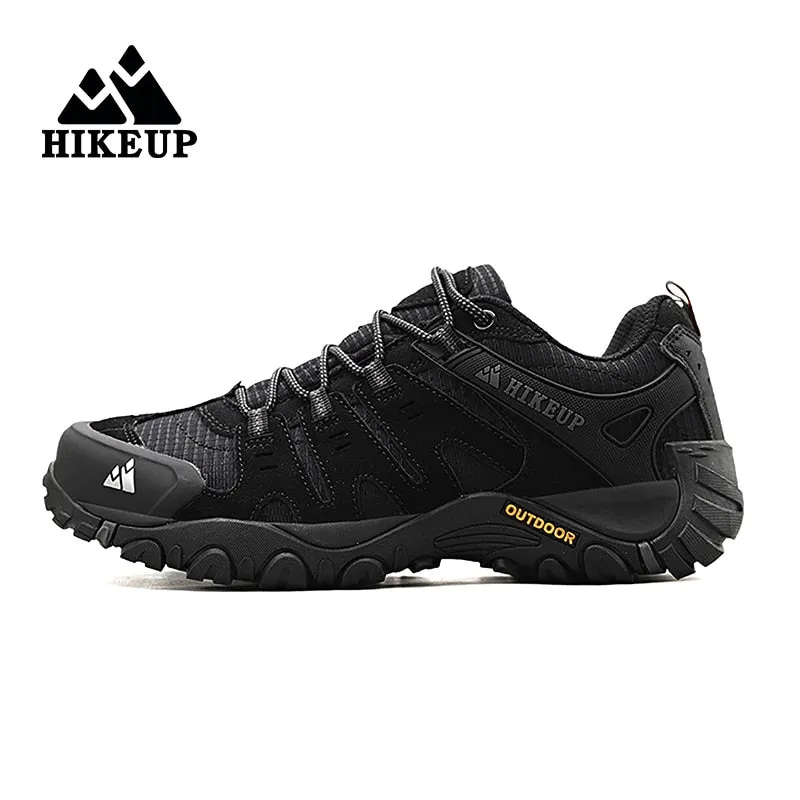 Ridge Hiking Shoes HIKEUP Men's Hiking Shoes Suede Leather Outdoor Shoes Wear-resistant Men Trekking Walking Hunting Tactical Sneakers